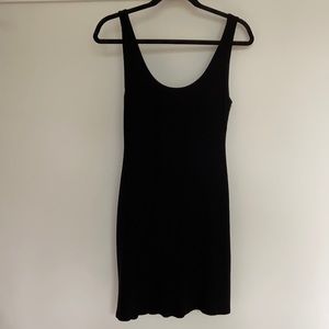 Black ribbed reformation tank mini dress
